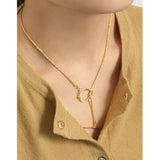 Joker OT Buckle Baby Cauliflower S925 Sterling Silver Clavicle Neck Chain Female