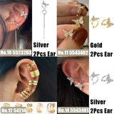Korean Imitation Pearl Flower Stud Earrings Fishtail Heart Earrings for Women