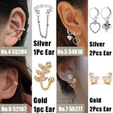 Korean Imitation Pearl Flower Stud Earrings Fishtail Heart Earrings for Women