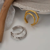 925 Silver Double Layer Line Ear Clip