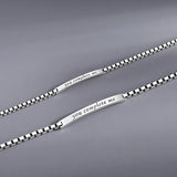 Ins Style Couple Bracelet 925 Sterling Silver Geometric Design Hand Decoration