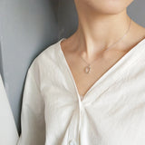 Geometric O Pendant Choker Necklace 925 Women Necklace