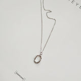 Geometric O Pendant Choker Necklace 925 Women Necklace