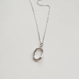 Geometric O Pendant Choker Necklace 925 Women Necklace