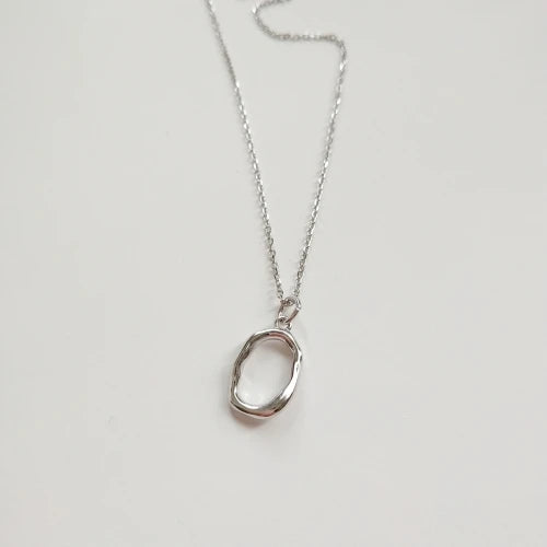 Geometric O Pendant Choker Necklace 925 Women Necklace