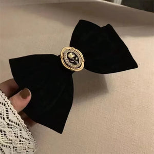Japan Vintage Velvet Rose Bow Hair Clip Hair Hoop Accessories