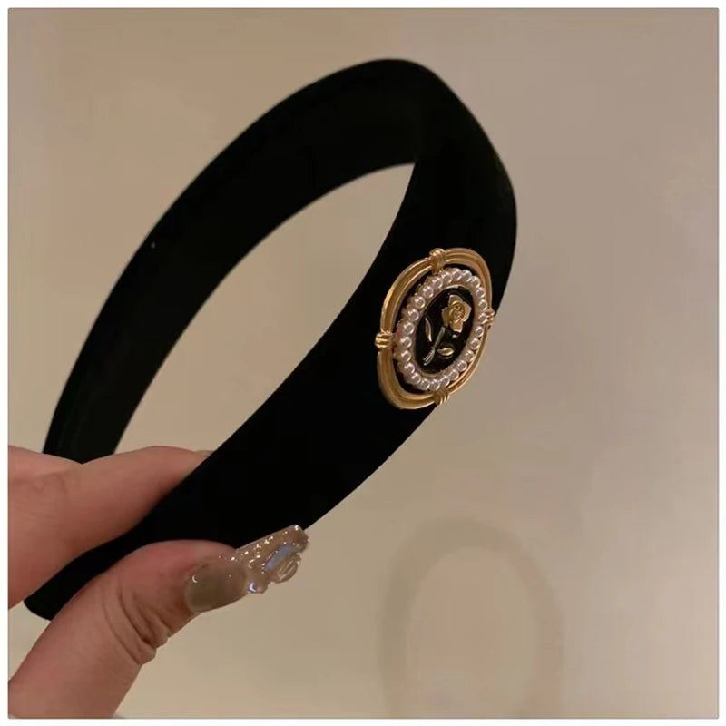 Japan Vintage Velvet Rose Bow Hair Clip