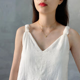 925 Silver Short Chain Necklace Starry Cubic Zirconia Choker