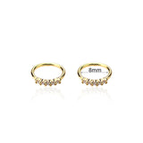 Circular Zircon Nose Ring for Septum, Copper Body Jewelry