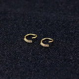 Circular Zircon Nose Ring for Septum, Copper Body Jewelry