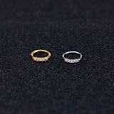 Circular Zircon Nose Ring for Septum, Copper Body Jewelry