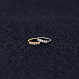Circular Zircon Nose Ring for Septum, Copper Body Jewelry