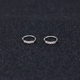 Circular Zircon Nose Ring for Septum, Copper Body Jewelry
