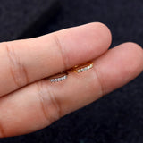 Circular Zircon Nose Ring for Septum, Copper Body Jewelry