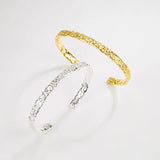 S925 Sterling Silver Open Bracelet Female Irregular All-match
