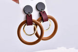Double-hole Rectangular Leather Strip DIY Accessories