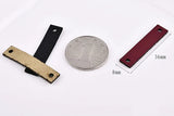 Double-hole Rectangular Leather Strip DIY Accessories