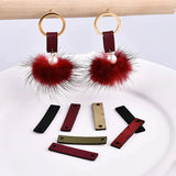 Double-hole Rectangular Leather Strip DIY Accessories