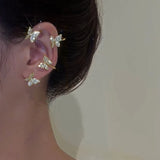 Zircon Feather Ear Clips: No Piercing Needed!