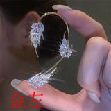 Zircon Feather Ear Clips: No Piercing Needed!