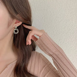 Geometric Square Dangle Earrings Crystal Jewelry Party