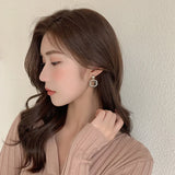 Geometric Square Dangle Earrings Crystal Jewelry Party