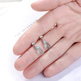 Literary Water Drop Earrings 925 Sterling Silver For Women Girl S-E649