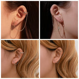 Crown Ear Line Sweet Small Fresh Tassel Ear Cuff Earrings