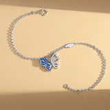Hollow Zircon Butterfly Bracelet for Women 925 Sterling Silver Jewelry