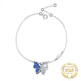Hollow Zircon Butterfly Bracelet for Women 925 Sterling Silver Jewelry