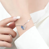 Hollow Zircon Butterfly Bracelet for Women 925 Sterling Silver Jewelry