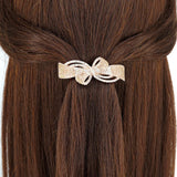 Crystal Hair Clip 3D Alloy Bow Bobby Pin Multi-Layer Small Drill