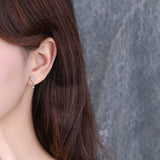 Zircon Flower Earrings for Women Wedding Jewelry
