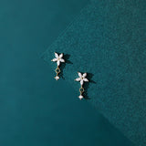 Zircon Flower Earrings for Women Wedding Jewelry