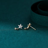Zircon Flower Earrings for Women Wedding Jewelry