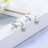 Crystal Butterfly Earrings Sterling Silver Studs for Women