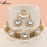 Bohemia Flower Pearl Tassel Jewelry Set