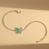 Zircon Butterfly Bracelet Sterling Silver 925 Jewelry Sets Gift
