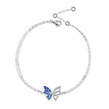 Zircon Butterfly Bracelet Sterling Silver 925 Jewelry Sets Gift