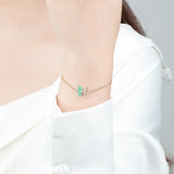 Zircon Butterfly Bracelet Sterling Silver 925 Jewelry Sets Gift