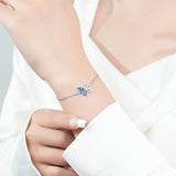 Zircon Butterfly Bracelet Sterling Silver 925 Jewelry Sets Gift