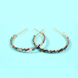 Crystal Rhinestone Headband Colored Hair Hoop Bridal Crown
