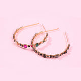 Crystal Rhinestone Headband Colored Hair Hoop Bridal Crown