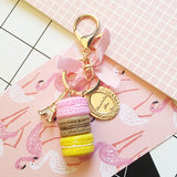 Macaron Cake Metal Keychain Ladies Bag Pendant Car Decoration Kids Gift Cake