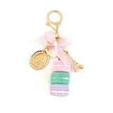 Macaron Cake Metal Keychain Ladies Bag Pendant Car Decoration Kids Gift Cake
