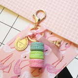 Macaron Cake Metal Keychain Ladies Bag Pendant Car Decoration Kids Gift Cake