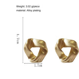 Matt Retro Triangle Clip Earrings No Piercing