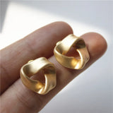 Matt Retro Triangle Clip Earrings No Piercing