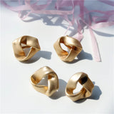 Matt Retro Triangle Clip Earrings No Piercing