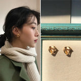 Matt Retro Triangle Clip Earrings No Piercing